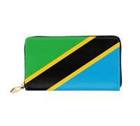 PHAYAH Tanzania Flag Pattern Women'S Wallet Long Clutch Zip Around Travel Leather Purse Large Capacity Credit Card Holder