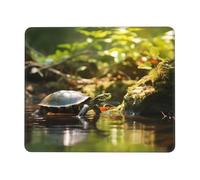 PHAYAH Terrapin Pattern Mouse Pad Waterproof Surface & Non-Slip Rubber Base with Stitched Edges Gaming Mouse Mat for Laptop 8.3 X 10.3 in