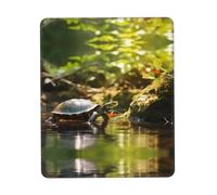 PHAYAH Terrapin Pattern Mouse Pad Waterproof Surface & Non-Slip Rubber Base with Stitched Edges Gaming Mouse Mat for Laptop 8.3 X 10.3 in