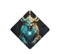 Phayah The Bearded Cow Pattern Lavender Scent Car Air Freshener Square Card Hanging Hanging Scented Card 4 Pcs For Cars Closet Drawer