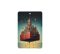 Phayah The Floating City Pattern Lavender Scent Car Aroma Rectangle Hanging Fragrance Tablet Car Interior Fragrance Freshener 4p