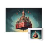Phayah The Floating City Puzzles 300 Piece For Jigsaw Puzzle Wooden Puzzle For Family Friend Home Decor Wall Art 15.7 X 11 In