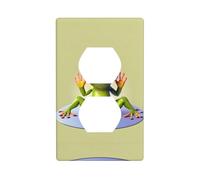 Phayah The Funny Frog Doing Yoga Pattern Decorative Outlet Covers Receptacle Duplex Light Switch Plate Single Dual Plug Covers