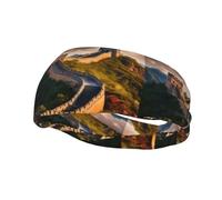 Phayah The Great Wall Of China Pattern Headbands Women Men Sweatband Sports Headband For Running, Cycling, Yoga Gym, Working Out