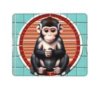 Phayah The Silent Monkey Pattern Mouse Pad Designs,Portable Office Non-Slip Rubber Base Wireless Mouse Pad for Gaming Mat for Laptop, Office Home 10 X 12 Inch
