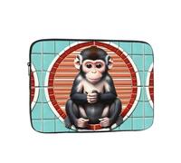 PHAYAH The Silent Monkey Patterned Laptop Sleeve Bag, 10 Inch Shockproof Slim Laptop Bag Briefcase Carrying Laptop Cover