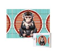 Phayah The Silent Monkey Puzzles For Adults 300 Pieces For Home Decor Children'S Intelligence Development Toys 15.7 X 11"