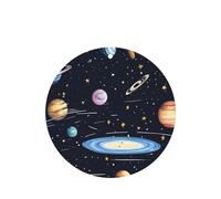 Phayah The Solar Family Pattern Lavender Scent Car Aroma Round Shape Hanging Fragrance Tablet Car Interior Fragrance Freshener 6p