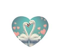 Phayah The Swan In Love Pattern Lavender Scent Car Air Freshener Heart Shape Card Hanging Hanging Scented Card 4 Pcs For Cars Closet Drawer