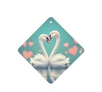 Phayah The Swan In Love Pattern Lavender Scent Car Air Freshener Square Card Hanging Hanging Scented Card 4 Pcs For Cars Closet Drawer