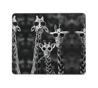 Phayah Three Giraffe Pattern Mouse Pad with Non Slip Rubber Base Gaming with Stitched Edge, Mousepad for Laptop, Computer, Office 7.9 X 9.5 in