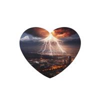 Phayah Thunderstorm Volcano Pattern Lavender Scent Car Air Freshener Heart Shape Card Hanging Hanging Scented Card 4 Pcs For Cars Closet Drawer