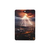 Phayah Thunderstorm Volcano Pattern Lavender Scent Car Air Freshener Rectangle Card Hanging Hanging Scented Card 6 Pcs For Cars Closet Drawer
