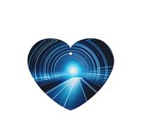 Phayah Time Light Tunnel Pattern Lavender Scent Car Air Freshener Heart Shape Card Hanging Hanging Scented Card 4 Pcs For Cars Closet Drawer