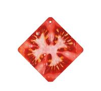 Phayah Tomato Slice Pattern Lavender Scent Car Air Freshener Square Card Hanging Hanging Scented Card 6 Pcs For Cars Closet Shoe