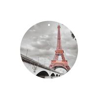 Phayah Tower Paris Pattern Lavender Scent Car Air Freshener Round Shape Card Hanging Hanging Scented Card 6 Pcs For Cars Closet Shoe