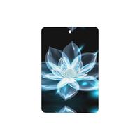 Phayah Transparent Lotus Flower Pattern Lavender Scent Car Air Freshener Rectangle Card Hanging Hanging Scented Card 4 Pcs For Cars Closet Drawer