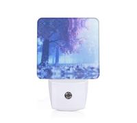 Phayah Tree After Rain Pattern Night Light Lamp with Dusk to Dawn Sensor Led Lamp for Corridors Bedrooms Children's Rooms Stairs