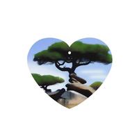 Phayah Tree By The Rock Pattern Lavender Scent Car Air Freshener Heart Shape Card Hanging Hanging Scented Card 6 Pcs For Cars Closet Shoe