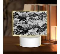 Phayah Tree in The Waves Pattern 3D Led Light Lamp USB Cable Adjustable 3 Modes Base Show Stand for Christmas Room Restaurant Bar Shop