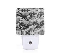 Phayah Tree in The Waves Pattern Night Light Lamp with Dusk to Dawn Sensor Led Lamp for Corridors Bedrooms Children's Rooms Stairs