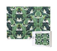 Phayah Tropical Banana Palm Leaves Pattern Puzzle Unique Jigsaw Wall Art Picture For Home Decoration 500 Pcs