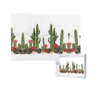 Phayah Tropical Blooming Cactus Puzzles For Adults 1000 Pieces For Home Decor Intelligence Development Toys 29.5 X 19.7"