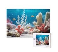 Phayah Tropical Coral Fish Puzzles 300 Piece For Jigsaw Puzzle Wooden Puzzle For Family Friend Home Decor Wall Art 15.7 X 11 In