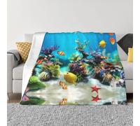 PHAYAH Tropical Fish Pattern Air Conditioning Blanket For Sofa Bed Chair Bedroom Gift Travel Living Room 40"X30"