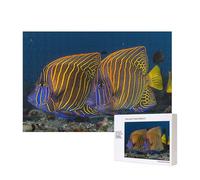 Phayah Tropical Fish Puzzles 300 Piece For Jigsaw Puzzle Wooden Puzzle For Family Friend Home Decor Wall Art 15.7 X 11 In