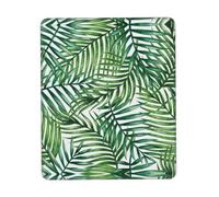 Phayah Tropical Palm Tree Leaves Watercolor Pattern Mouse Pad with Anti-Fray Stitching with Non-Slip Rubber Base, Gaming Mouse Mat for Laptop, Office & Home 7 X 8.6 in