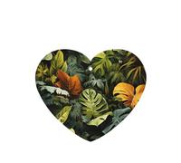 Phayah Tropical Rainforest Palm Leaves Pattern Lavender Scent Car Aroma Heart Shape Hanging Fragrance Tablet Car Interior Fragrance Freshener 4p