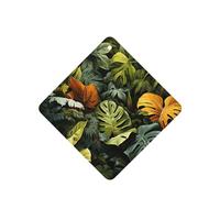 Phayah Tropical Rainforest Palm Leaves Pattern Lavender Scent Car Aroma Square Hanging Fragrance Tablet Car Interior Fragrance Freshener 4p