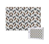 Phayah Trotting Flat Coated Retrievers Paw Puzzles For Adults 1000 Pieces For Home Decor Intelligence Development Toys 29.5 X 19.7"