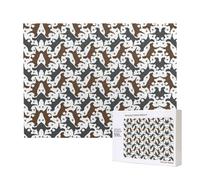 Phayah Trotting Flat Coated Retrievers Paw Puzzles For Adults 500 Pieces For Home Decor Intelligence Development Toys 20.4 X 15"