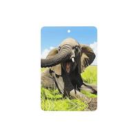 Phayah Trumpet Elephant Pattern Lavender Scent Car Aroma Rectangle Hanging Fragrance Tablet Car Interior Fragrance Freshener 4p