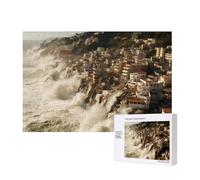 Phayah Tsunami Coming Jigsaw Puzzles For Adults 300 Pieces.Home Decor Birthday Party For Men Women 15.7 X 11"