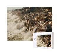 Phayah Tsunami Coming Jigsaw Puzzles For Adults 500 Pieces.Home Decor Birthday Party For Men Women 20.4 X 15"