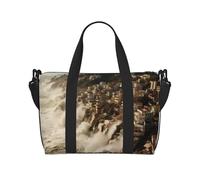 Phayah Tsunami Coming Travel Duffle Bag Weekender Overnight Gym Tote for Women Girls Shoulder Bag Workout Water Resistant