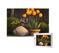 Phayah Tulips In A Pot Puzzles 1000 Piece For Jigsaw Puzzle Wooden Puzzle Forfamily Friend Home Decor Wall Art 29.5 X 19.7 In