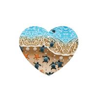 Phayah Turtle Crawling On The Beach Pattern Lavender Scent Car Air Freshener Heart Shape Card Hanging Hanging Scented Card 6 Pcs For Cars Closet Shoe