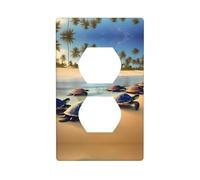 Phayah Turtles On The Beach Pattern Outlet Covers Plate Receptacle Duplex Light Switch Cover Plate For Kitchen Bathroom Bedroom Farmhouse Decor