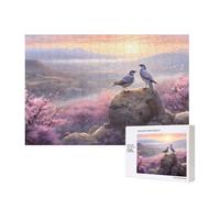 Phayah Two Birds On A Rock Jigsaw Puzzles For Adults 300 Pieces.Home Decor Birthday Party For Men Women 15.7 X 11"