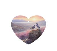 Phayah Two Birds On A Rock Pattern Lavender Scent Car Air Freshener Heart Shape Card Hanging Hanging Scented Card 6 Pcs For Cars Closet Drawer