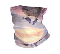 PHAYAH Two Birds On A Rock Pattern Neck Gaiter Mask Bandana Sun Protection Neck Warmer Balaclava,Tube Face Scarf Headband