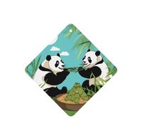 Phayah Two Cute Big Pandas Pattern Lavender Scent Car Air Freshener Square Card Hanging Hanging Scented Card 6 Pcs For Cars Closet Drawer
