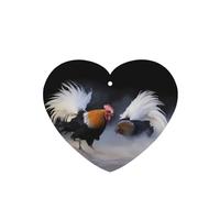 Phayah Two Fighting Chickens Pattern Lavender Scent Car Air Freshener Heart Shape Card Hanging Hanging Scented Card 6 Pcs For Cars Closet Drawer