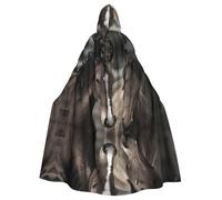 PHAYAH Two Horses Pattern Adult Hooded Cloak For Masquerade Cosplay Halloween Witch Cloak Christmas Party Robe