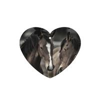 Phayah Two Horses Pattern Lavender Scent Car Air Freshener Heart Shape Card Hanging Hanging Scented Card 6 Pcs For Cars Closet Shoe