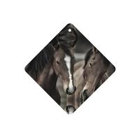 Phayah Two Horses Pattern Lavender Scent Car Air Freshener Square Card Hanging Hanging Scented Card 4 Pcs For Cars Closet Shoe